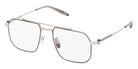 Akoni® Atlas AKN AKX 545D 55 Eyeglasses - Brushed Silver w/Black enamel/Crystal Grey/Clear Lenses