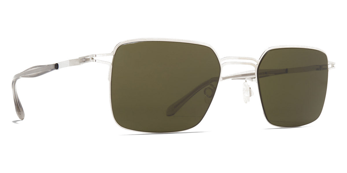 Mykita® ALCOTT MYK ALCOTT Shiny Silver / Raw Green Solid 51 - Shiny Silver / Raw Green Solid Sunglasses