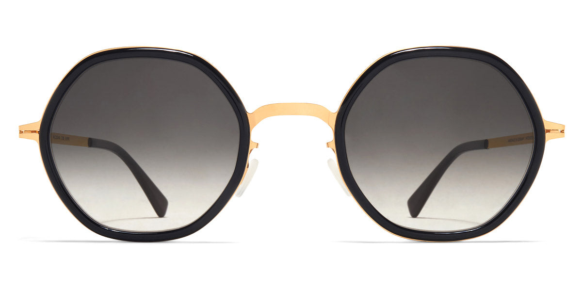 Mykita® ALYA MYK ALYA A76-Glossy Gold/Milky Indigo / Raw Black Gradient 48 - A76-Glossy Gold/Milky Indigo / Raw Black Gradient Sunglasses