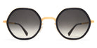 Mykita® ALYA MYK ALYA A76-Glossy Gold/Milky Indigo / Raw Black Gradient 48 - A76-Glossy Gold/Milky Indigo / Raw Black Gradient Sunglasses
