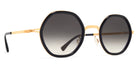 Mykita® ALYA MYK ALYA A76-Glossy Gold/Milky Indigo / Raw Black Gradient 48 - A76-Glossy Gold/Milky Indigo / Raw Black Gradient Sunglasses