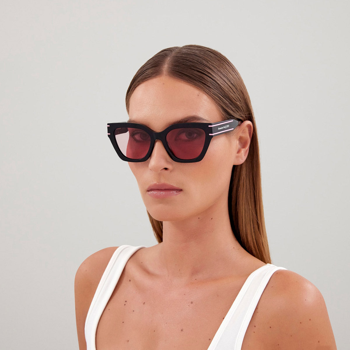 Alexander McQueen® AM0398S Butterfly Sunglasses EuroOptica™