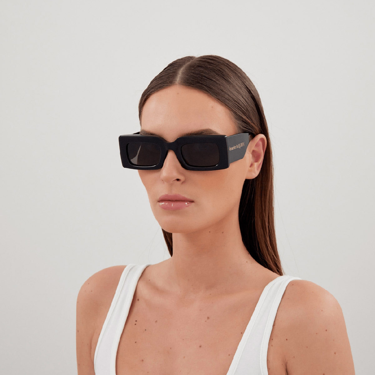 Alexander McQueen® AM0433S Rectangle Sunglasses EuroOptica™