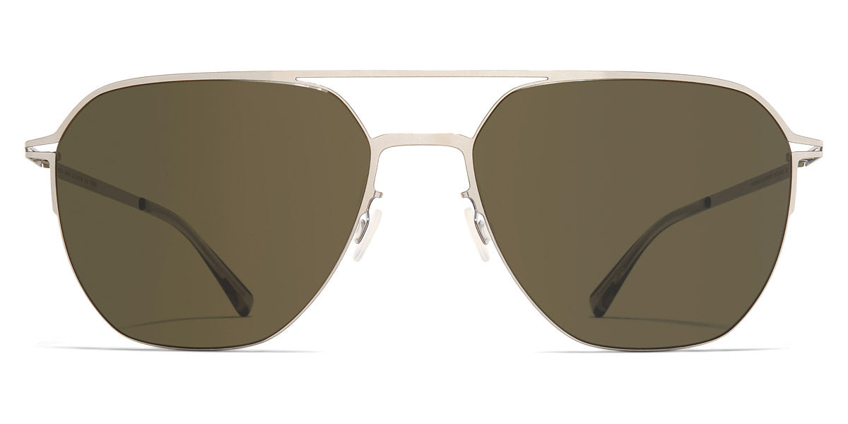 Mykita® AMOS MYK AMOS Shiny Silver / Raw Green Solid 60 - Shiny Silver / Raw Green Solid Sunglasses