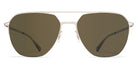 Mykita® AMOS MYK AMOS Shiny Silver / Raw Green Solid 60 - Shiny Silver / Raw Green Solid Sunglasses