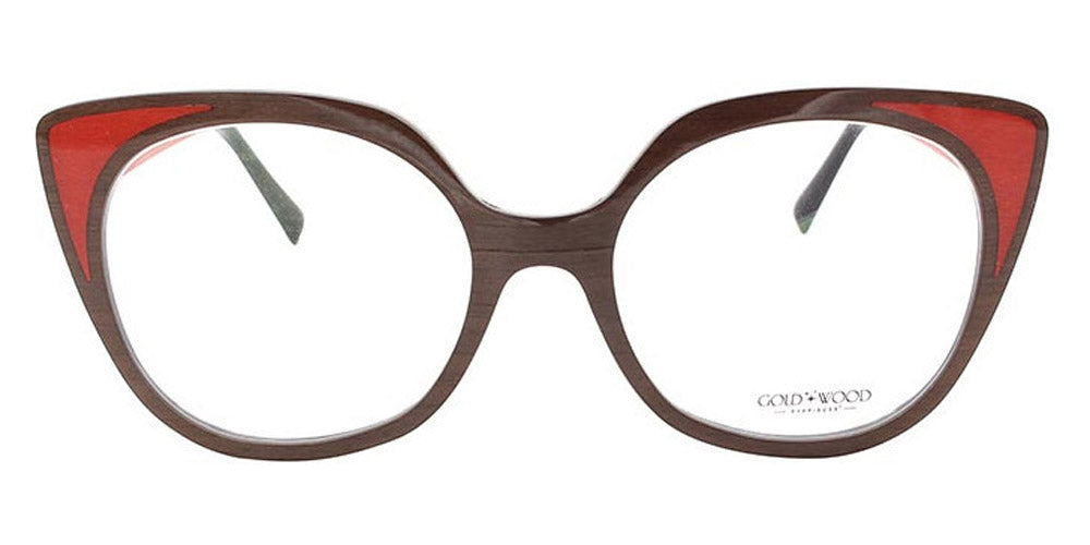 Gold & Wood® ANA G&W ANA 42 54 - 42 - Glossywood/Brown Tanganika/Burgundy Bolivar Eyeglasses