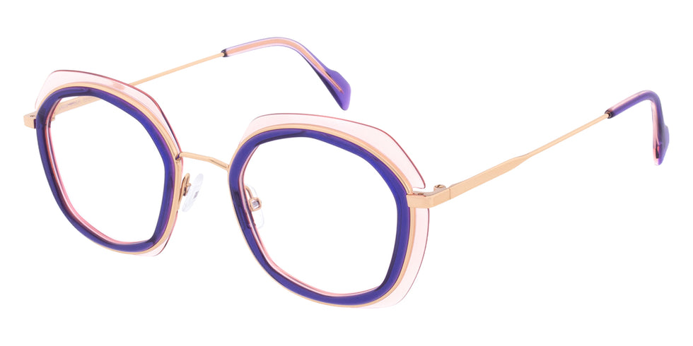 Andy Wolf® 4836 Eyeglasses - Rosegold/Blue