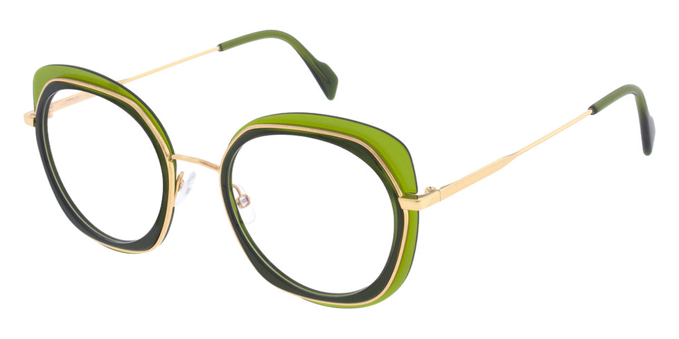 Andy Wolf® 4837 Eyeglasses ANW 4837 04 51 - Green/Gold