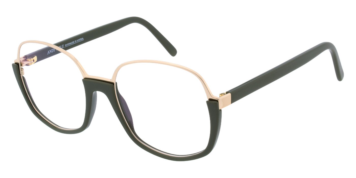 Andy Wolf® 5160 ANW 5160 02 54 - Green/Gold Eyeglasses