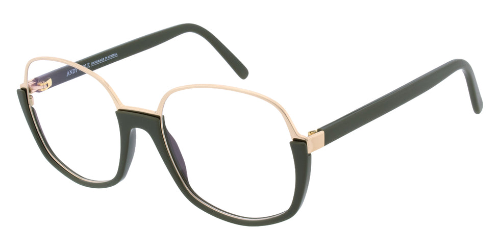Andy Wolf® 5160 ANW 5160 02 54 - Green/Gold Eyeglasses