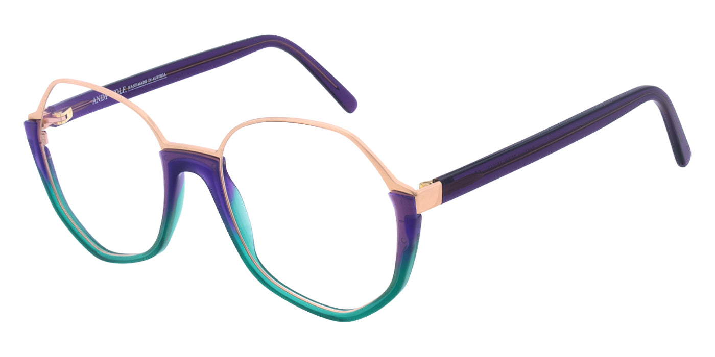 Andy Wolf® 5161 ANW 5161 02 53 - Violet/Rosegold Eyeglasses