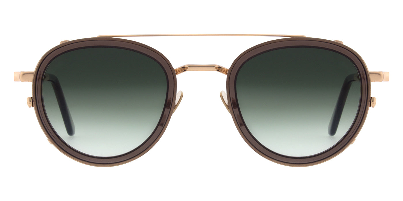 Andy Wolf® AW10 Clip ANW AW10 Clip 04 46 - Rosegold/Brown Sunglasses