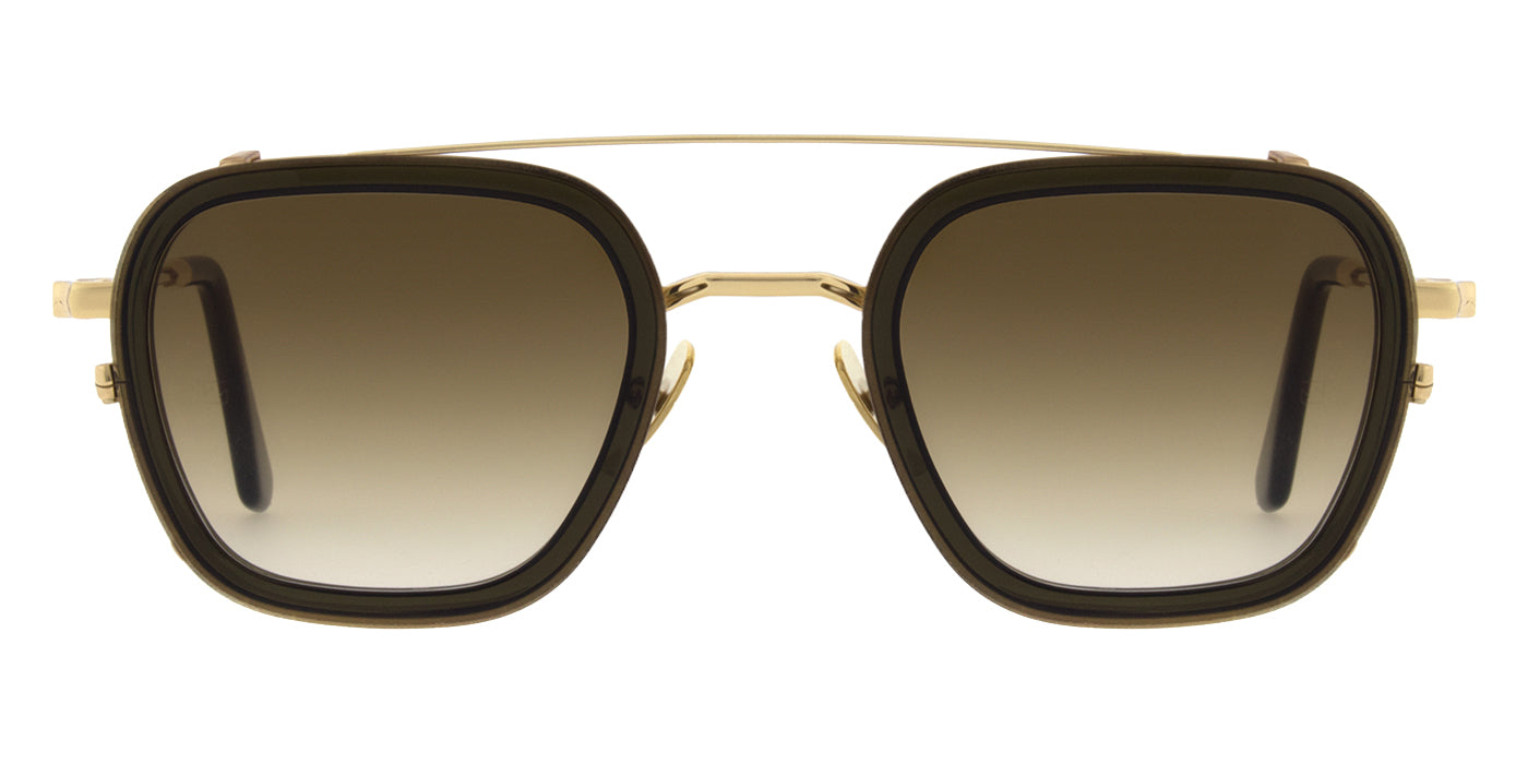 Andy Wolf® AW11 Clip ANW AW11 Clip 06 48 - Gold/Green Sunglasses