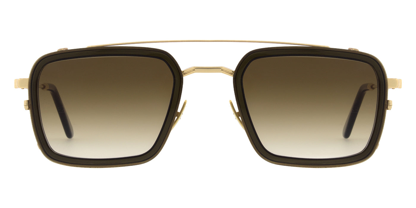Andy Wolf® AW12 Clip ANW AW12 Clip 06 52 - Gold/Green Sunglasses