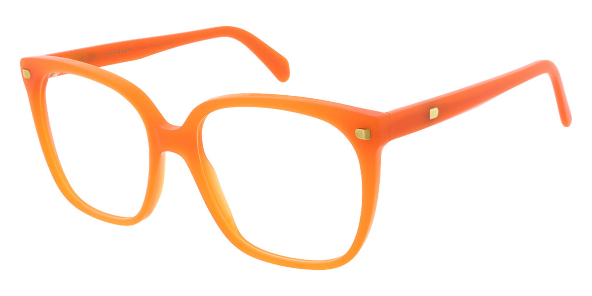 Andy Wolf® AWE04 ANW AWE04 06 56 - Orange/Gold Eyeglasses