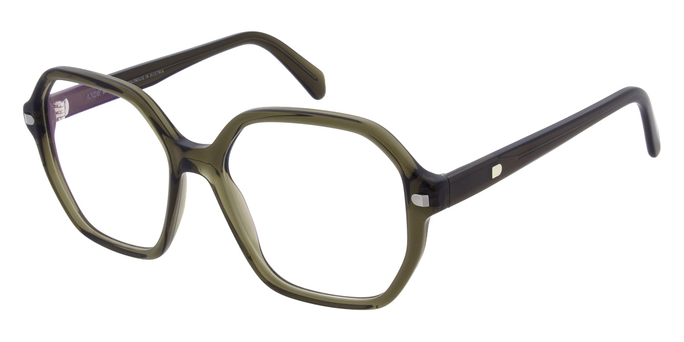 Andy Wolf® AWE05 ANW AWE05 04 54 - Green/Silver Eyeglasses