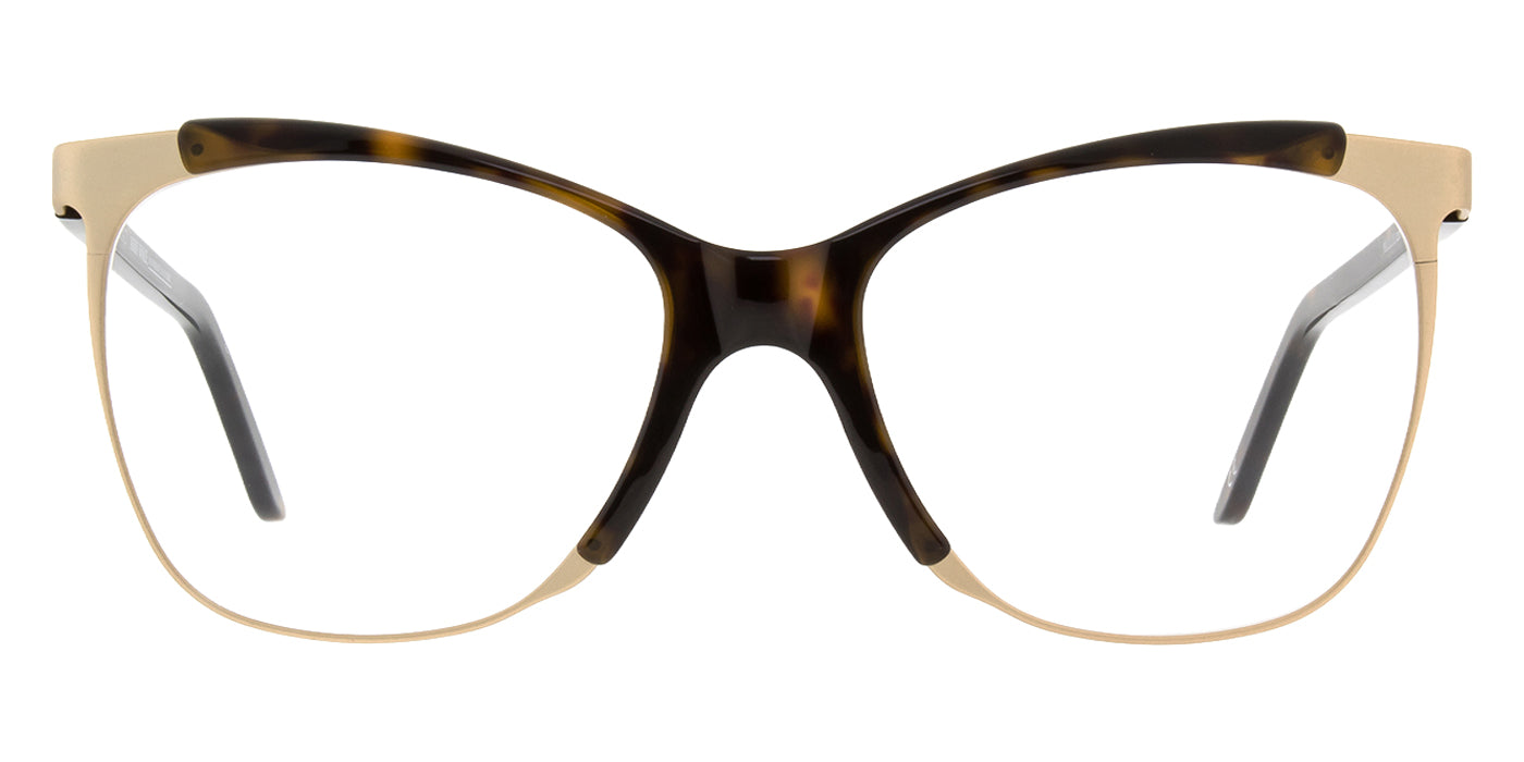 Andy Wolf® Maillol Eyeglasses - Gold/Brown