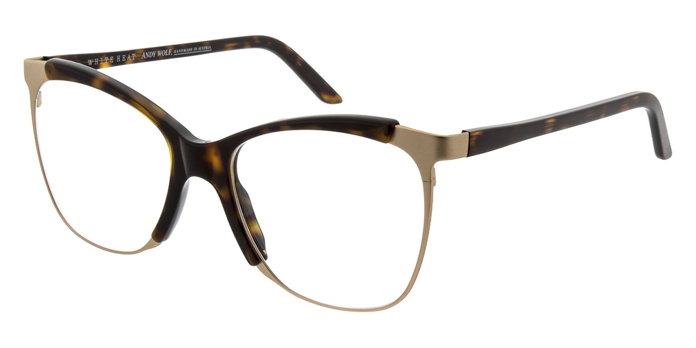 Andy Wolf® Maillol Eyeglasses - Gold/Brown