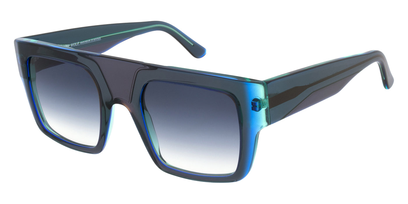 Andy Wolf® Salix Sun ANW Salix Sun 02 51 - Blue/Teal Sunglasses