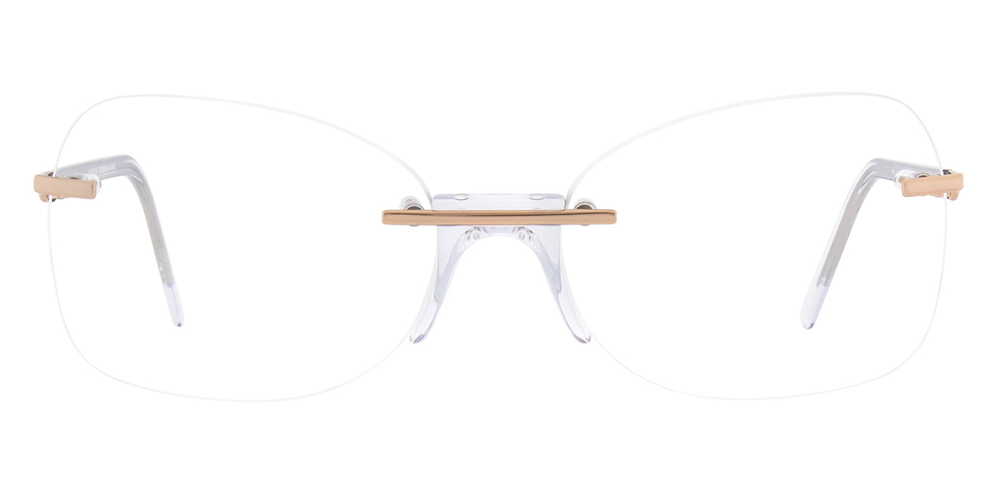 Andy Wolf® Wu Eyeglasses - Crystal/Rosegold