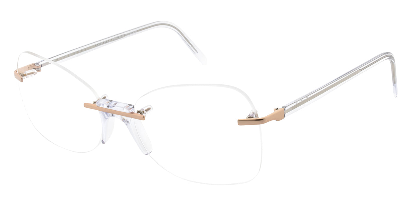 Andy Wolf® Wu Eyeglasses - Crystal/Rosegold