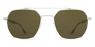 Mykita® ARLO MYK ARLO Shiny Silver / Raw Green Solid 51 - Shiny Silver / Raw Green Solid Sunglasses