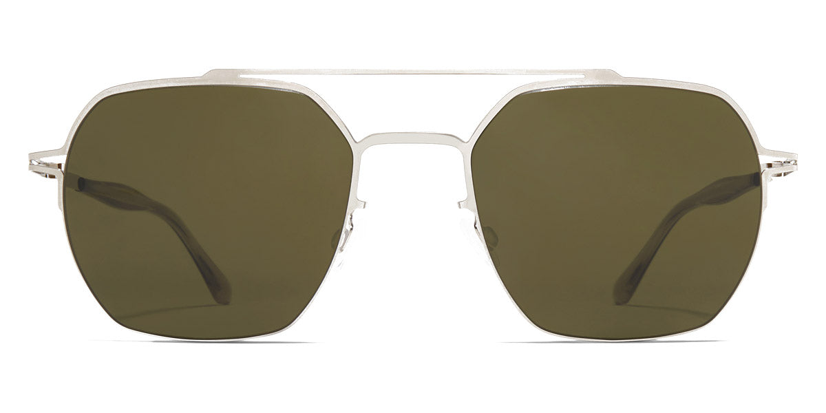 Mykita® ARLO MYK ARLO Shiny Silver / Raw Green Solid 51 - Shiny Silver / Raw Green Solid Sunglasses
