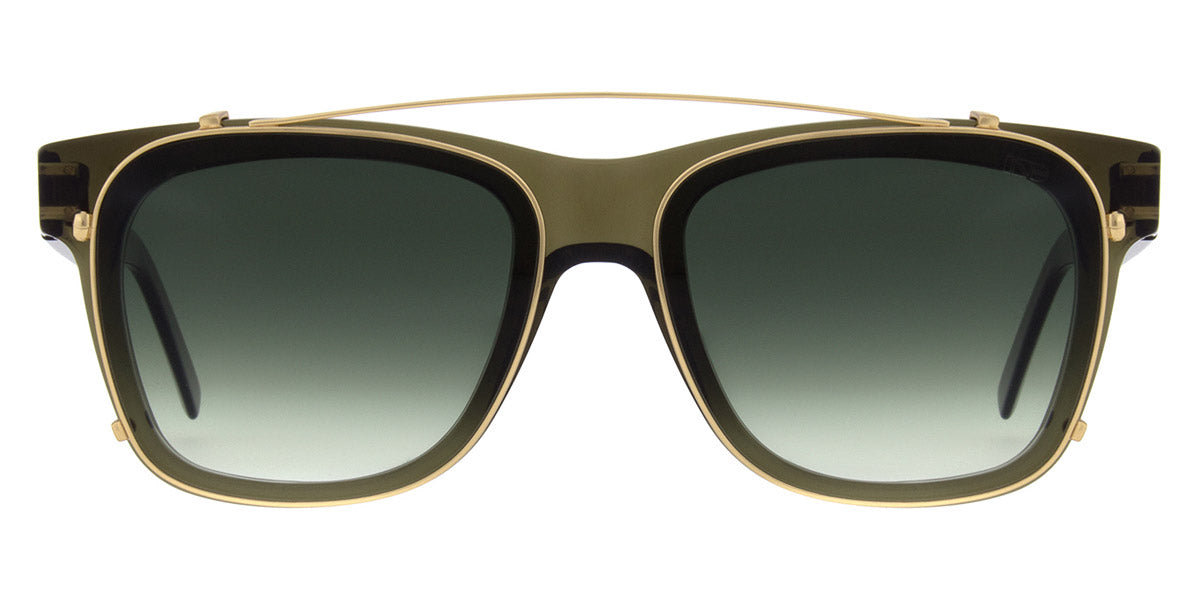 Andy Wolf® AW07 Clip ANW AW07 Clip 02 59 - Gold/Green Sunglasses