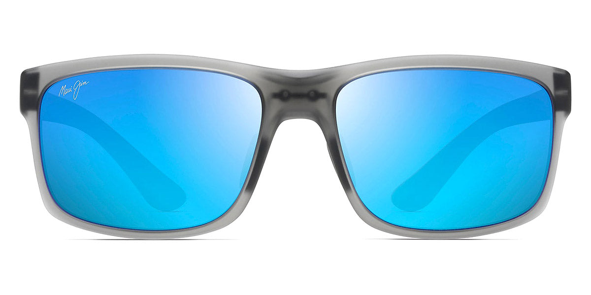 Maui Jim® Pokowai Arch B439-11M - Translucent Matte Grey / Blue Hawaii Sunglasses