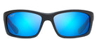 Maui Jim® Kanaio Coast B766-08C - Matte Translucent Blue Black with Stripe / Blue Hawaii Sunglasses