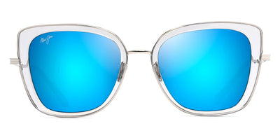 Maui Jim® Violet Lake MAU Violet Lake B843-11 53 - Transparent Grey with Silver/Blue Hawaii Sunglasses