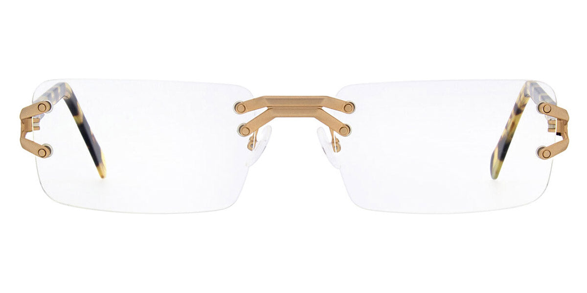 Andy Wolf White Heat Rimless Sunglasses in Yellow Andy Wolf Sunglasses, Designer Shades | EyeOns.com main image 4
