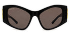 Balenciaga® BB0287S BB0287S 001 55 - Black Sunglasses