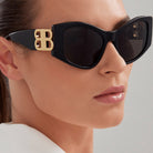 Balenciaga® BB0287S BB0287S 001 55 - Black Sunglasses