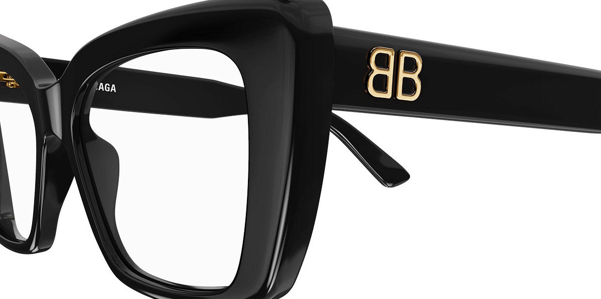 Balenciaga® BB0297O BB0297O 001 52 - Black Eyeglasses