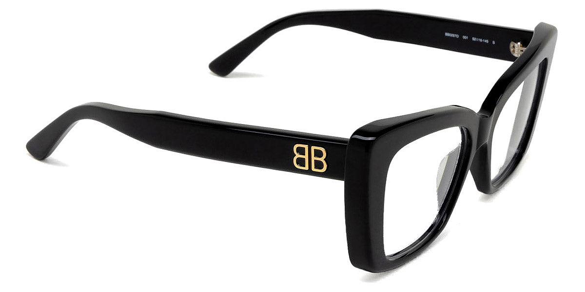 Balenciaga® BB0297O BB0297O 001 52 - Black Eyeglasses