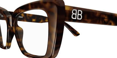 Balenciaga® BB0297O BB0297O 002 52 - Havana Eyeglasses