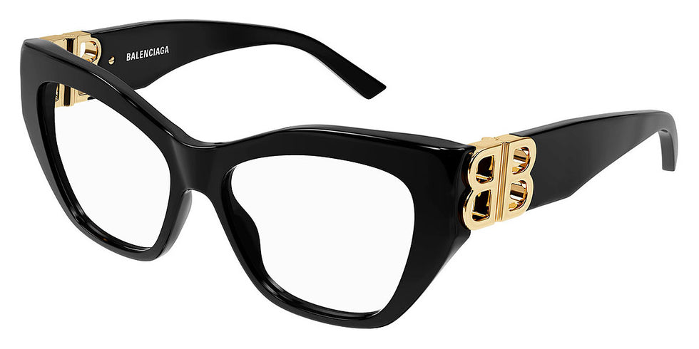 Balenciaga® BB0312O BB0312O 001 53 - Black Eyeglasses