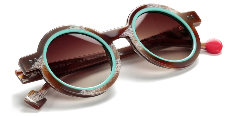 Sabine Be® Be Addict Sun SB Be Addict Sun 377 45 - Shiny Vintage Horn / Shiny Turquoise Sunglasses