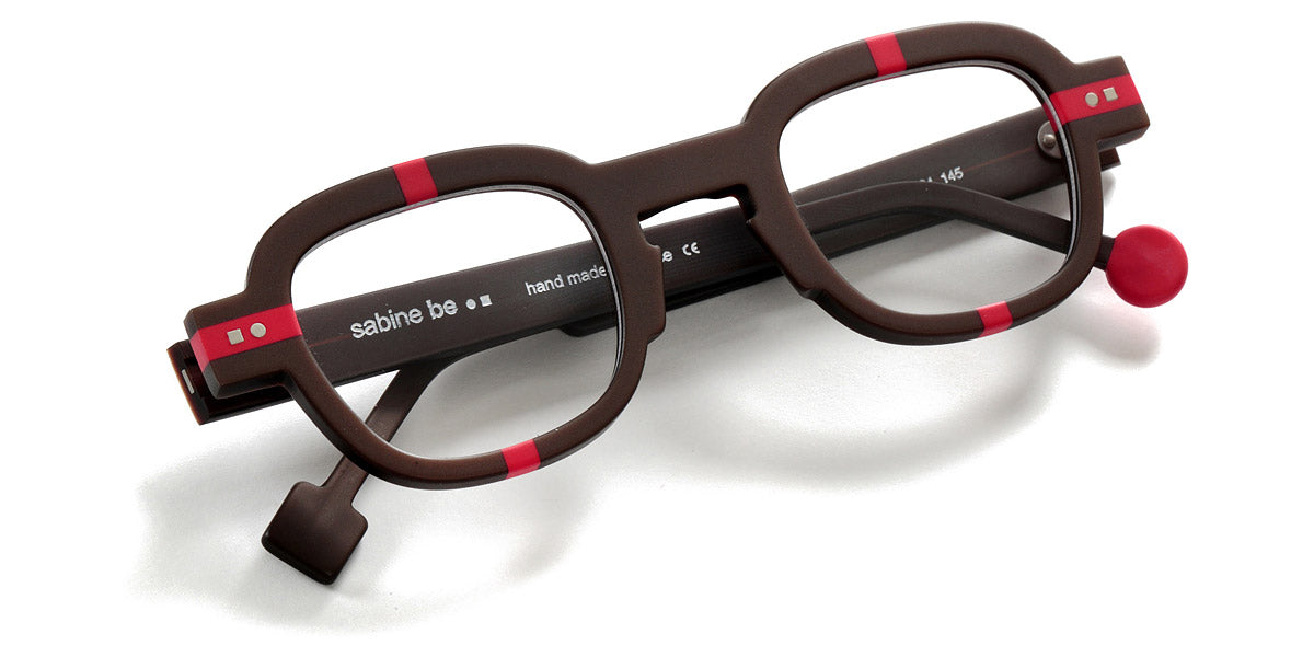 Sabine Be® Be Arty SB Be Arty 394 46 - Matt Glossy Brown / Matt Red Eyeglasses