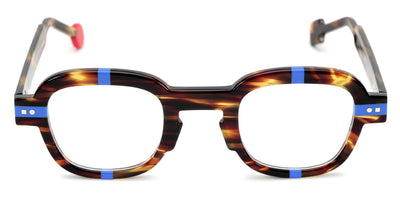 Sabine Be® Be Arty SB Be Arty 485 46 - Shiny Dark Veined Tortoise / Shiny Majorelle Blue Eyeglasses