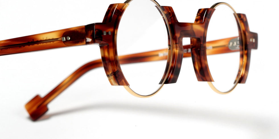 Sabine Be® Be Balloon - Shiny Blonde Veined Tortoise / Polished Pale Gold Eyeglasses