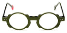Sabine Be® Be Balloon Swell - Shiny Translucent Dark Green / White / Shiny Translucent Dark Green Eyeglasses