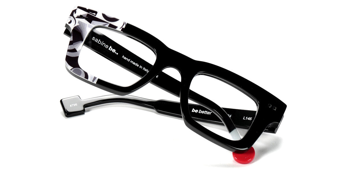 Sabine Be® Be Better SB Be Better 796 45 - Shiny Black / Painted Eyeglasses