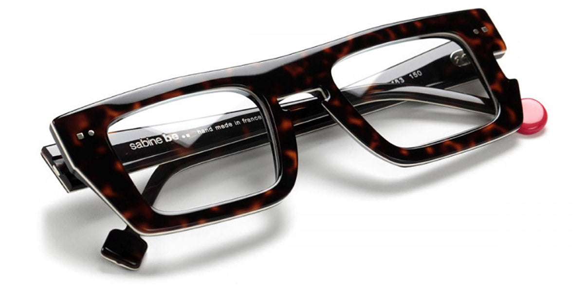 Sabine Be® Be Bossy - Shiny Dark Tortoise / White / Shiny Dark Tortoise Eyeglasses