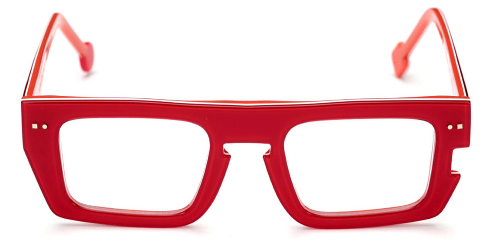 Sabine Be® Be Bossy - Shiny Translucent Red / White / Shiny Orange Eyeglasses
