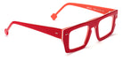 Sabine Be® Be Bossy - Shiny Translucent Red / White / Shiny Orange Eyeglasses