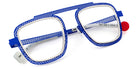 Sabine Be® Be Boyish Hole SB Be Boyish Hole 499 52 - Majorelle Blue Perforated Satin / Polished Palladium Eyeglasses