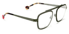 Sabine Be® Be Boyish Hole SB Be Boyish Hole 653 52 - Khaki Satin Perforated / Polished Palladium Eyeglasses