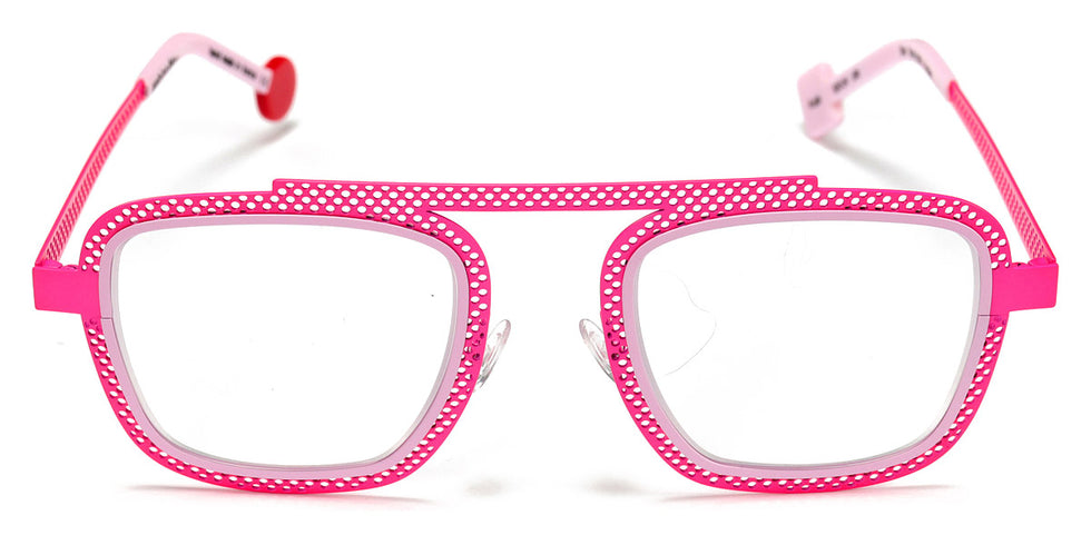 Sabine Be® Be Boyish Hole SB Be Boyish Hole 658 52 - Neon Pink Perforated Satin / Pastel Pink Satin Eyeglasses